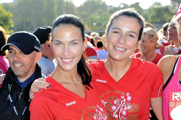 Linda Hardy et Zoé Félix lors de la course La Parisienne qui se déroulait à Paris le 15 septembre 2013