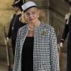 La comtesse Marianne Bernadotte au palais à Stockholm le 15 septembre 2013 pour le Te Deum du jubilé des 40 ans de règne du roi Carl XVI Gustaf de Suède dans la chapelle royale.