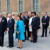 La famille royale au palais royal à Stockholm le 15 septembre 2013 pour le jubilé des 40 ans de règne du roi Carl XVI Gustaf de Suède.