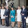 La famille royale de Suède célébrait au palais royal à Stockholm le 15 septembre 2013 le jubilé des 40 ans de règne du roi Carl XVI Gustaf.