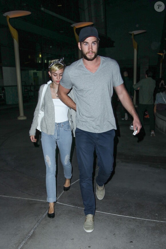 Miley Cyrus et Liam Hemsworth à Los Angeles, le 17 juin 2013.