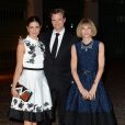 Livia Firth, Colin Firth et Anna Wintour arrivent au Global Fund en l'honneur du Green Carpet Challenge Collection, le 16 septembre 2013 à Londres