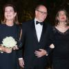 La princesse Caroline de Hanovre, le prince Albert II de Monaco et Charlotte Casiraghi, enceinte - Dîner organisé par les Amis du Nouveau Musée National de Monaco à la Villa Paloma, le 17 septembre 2013.