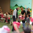 Exclusif - La princesse Charlene de Monaco rend visite à l'école maternelle de Fontvieille à Monaco, le 16 septembre 2013.