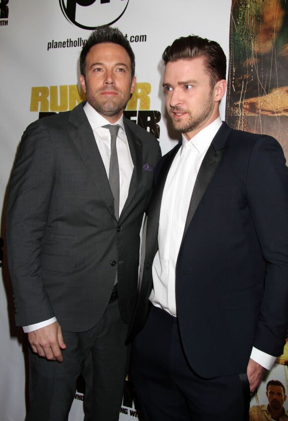 Ben Affleck, Justin Timberlake lors de la première du film Players à Las Vegas, le 18 septembre 2013.