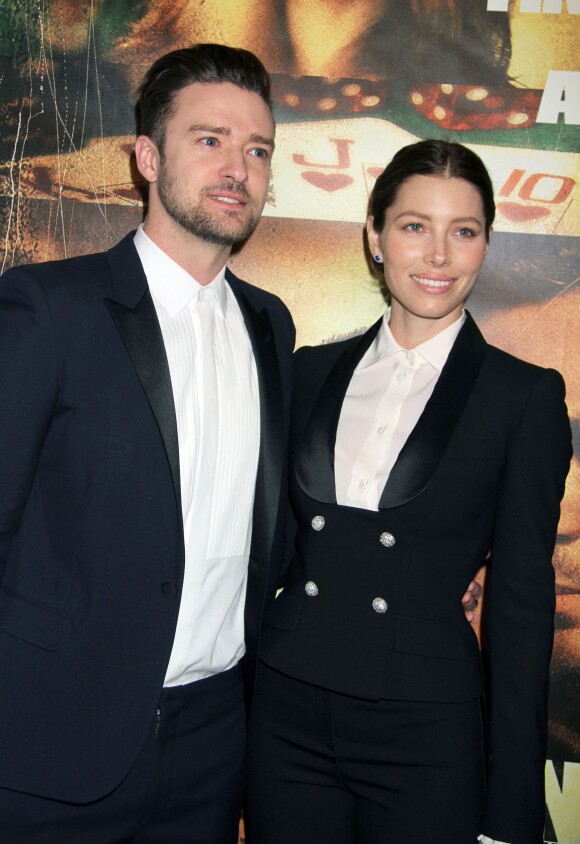 Justin Timberlake et Jessica Biel lors de la première du film Players à Las Vegas, le 18 septembre 2013.