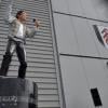 La statue de Michael Jackson devant Craven Cottage, stade de Fulham