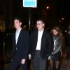 Louis Sarkozy et des amis réunis pour l'anniversaire de Carla Bruni, le 23 décembre 2012 à l'hôtel Bristol à Paris