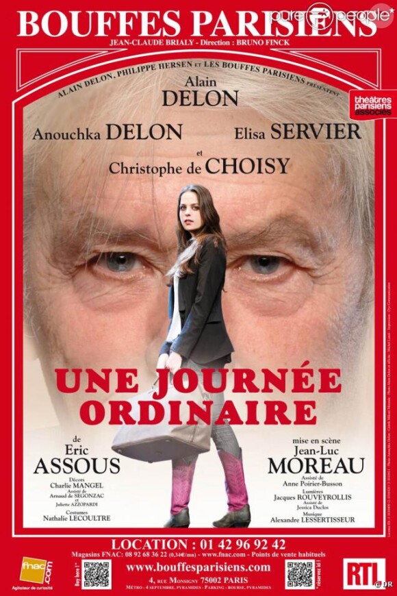 L'affiche du spectacle Une journée ordinaire avec Alain et Anouchka Delon.