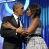 Barack et Michelle Obama, comlpices et amoureux lors du dîner de la fondation du Congressional Black Caucus, le 21 septembre 2013 à Washington
