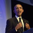 Barack Obama lors du dîner de gala de la fondation du Congressional Black Caucus le 21 septembre 2013 à Washington