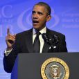 Barack Obama lors du dîner de gala de la fondation du Congressional Black Caucus le 21 septembre 2013 à Washington