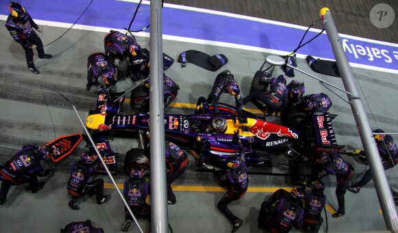 Sebastian Vettel lors du Grand Prix de Singapour, le 22 septembre 2013
