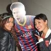 Karima Charni et sa soeur Hedia Charni lors de la soirée de lancement de FIFA 14 à la Gaîté lyrique à Paris le 23 septembre 2013.