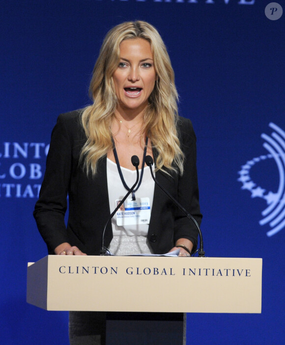 Kate Hudson lors du Clinton Global Initiative Meeting à New York le 25 septembre 2013.