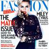 Miley Cyrus en couverture du magazine Fashion du mois de novembre 2013.
