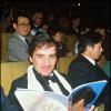 Thierry Le Luron à la générale du concert de Mireille Mathieu, le 14 janvier 1986.