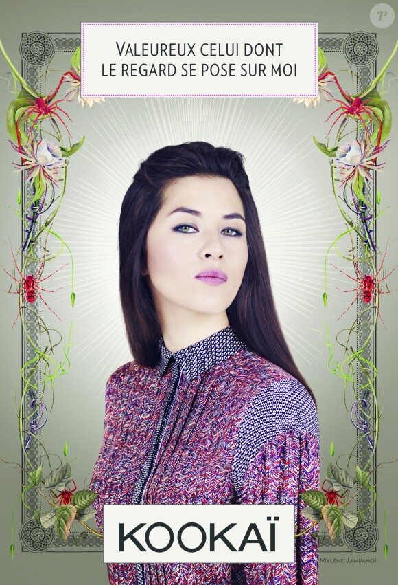 Mylène Jampanoï, star de la campagne publicitaire automne-hiver 2013 de Kookaï.