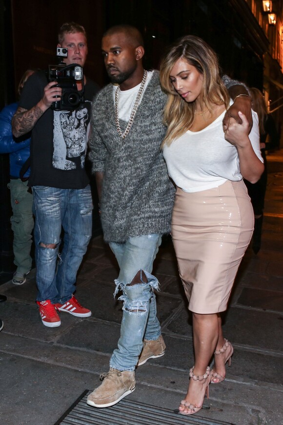 Kim Kardashian and Kanye West are seen leaving the Costes Hotel in Paris, France on September 30, 2013. Photo by ABACAPRESS.COM01/10/2013 - Paris