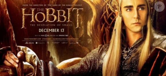 Le Roi Thranduil dans une bannière du film Le Hobbit : La Désolation de Smaug.