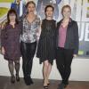 La réalisatrice Isabelle Czajka, Julie Ferrier, Emmanuelle Devos et Natacha Régnier lors de l'avant-première du film "La Vie domestique" au Mk2 Quai de Loire à Paris le 1er octobre 2013