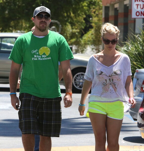 Britney Spears et son petit-ami David Lucado à Encino, le 25 août 2013.