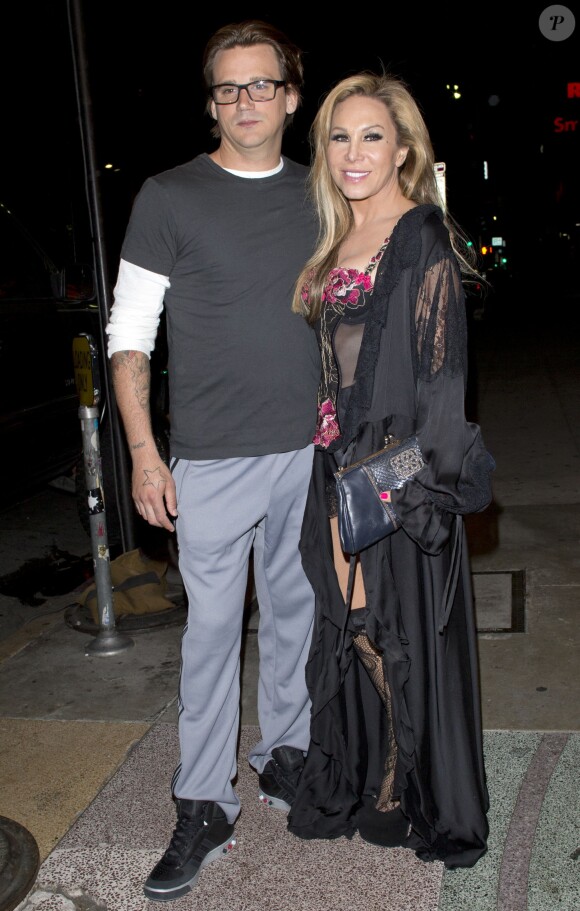 Adrienne Maloof et Sean Stewart, fils de Rod, à la pyjama party de Perez Hilton le 23 mars 2013