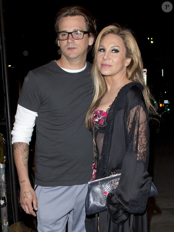 Adrienne Maloof et Sean Stewart, fils de Rod, à la pyjama party de Perez Hilton le 23 mars 2013