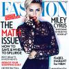 Miley Cyrus en couverture du magazine canadien Fashion. Novembre 2013.