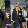 Heidi Klum et sa fille Leni à l'aéroport de New York, le 5 octobre 2013.