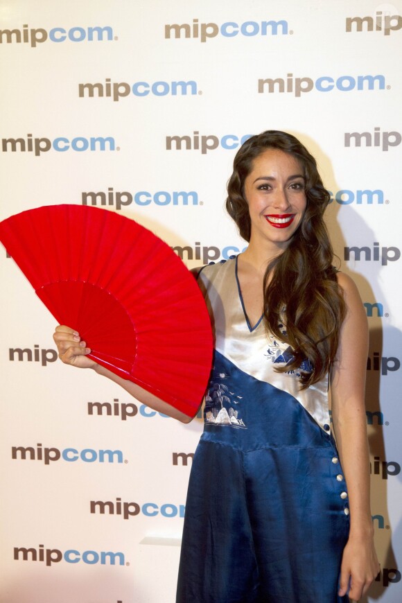 Oona Chaplin (The Ark) - Soirée d'ouverture du MIPCOM au Palais des Festivals à Cannes le 7 octobre 2013.
