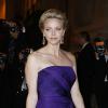 La princesse Charlene de Monaco assiste à la présentation de la collection automne-hiver de Ralph Lauren, lors d'un dîner mécénat avec les Beaux-Arts de Paris dans la cour Chimay de l'école des Beaux-Arts. Paris, le 8 octobre 2013.
