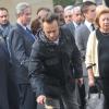 Exclu : David Hallyday lors des obsèques de Jean-Pierre Pierre-Bloch au cimetière du Montparnasse à Paris, le 2 octobre 2013