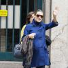 Michelle Hunziker arrive à la très chic maternité Casa di Cura La Madonnina à Milan pour son accouchement, le 9 octobre 2013.