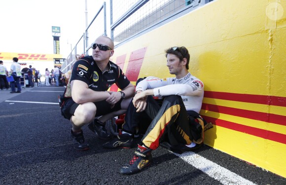 Romain Grosjean dans le paddock du Grand Prix du Japon à Suzuka le 13 octobre 2013