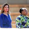 Nompumelelo Zuma (femme du président sud-africain Jacob Zuma) et Valérie Trierweiler à Pretoria, le 14 octobre 2013.
