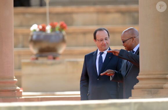 Jacob Zuma et François Hollande à Pretoria, le 14 octobre 2013.