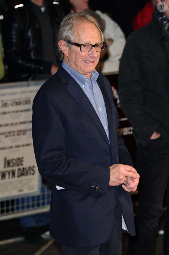 Ken Loach lors de la première du film "Inside Llewyn Davis" à Londres le 15 octobre 2013.