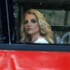 Britney Spears fait le tour de Londres dans un bus rouge, le 15 octobre 2013.