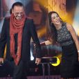 Exclusif - Nicolas Peyrac et Sofia Essaïdi le 16 octobre à Paris lors de l'enregistrement de l'émission "Les Années Bonheur" qui sera diffusée le 2 novembre 2013.
