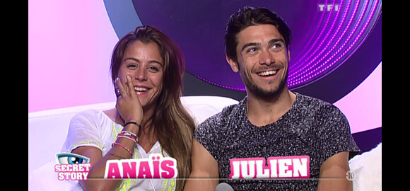 Julien et Anaïs, au confessionnal de la Maison des Secrets.