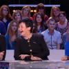 Nabilla Benattia, sa mère Marie-Luce et sa grand-mère Livia dans Le Grand Journal d'Antoine de Caunes sur Canal + le vendredi 18 octobre 2013