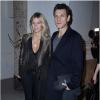 Marc et Sarah Lavoine en janvier 2013 lors du défile Saint Laurent Paris