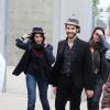 Leïla Bekhti et Tahar Rahim revisitant La Sorties des usines Lumière dans le cadre du Festival Lumière à Lyon le 19 octobre 2013