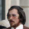 Exclusif - Christian Bale sur le tournage d'American Hustle à Boston, le 22 mars 2013