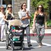 Exclusif - Tamara Ecclestone, son mari Jay Rutland, sa soeur Petra et sa nièce LAvinia, à Beverly Hills, le 17 septembre 2013