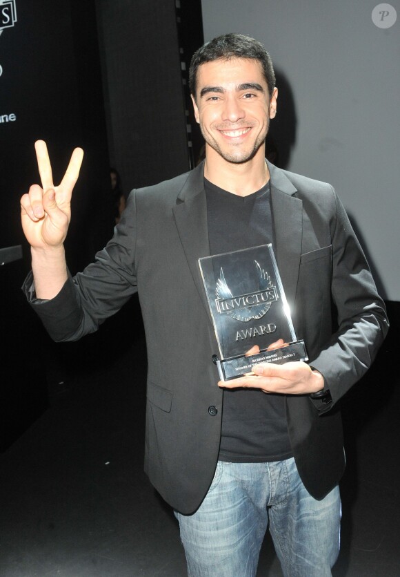 Ricardo (lauréat du Invictus awards 2013 ) lors de la soirée de l'Invictus Award organisée par Paco Rabanne au Palais de Tokyo, le 24 octobre 2013.