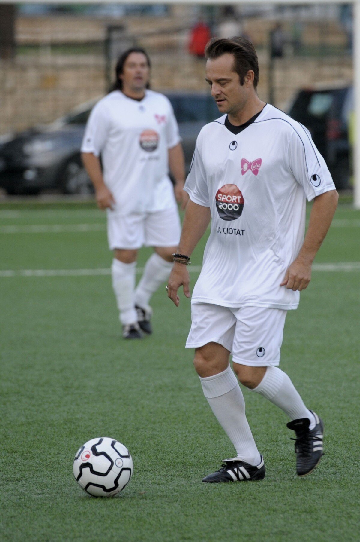 Photo David Hallyday lors d un match de football caritatif à La Ciotat afin de récolter des