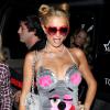 Paris Hilton s'est déguisée en Miley Cyrus à l'occasion d'une soirée Halloween organisée par Kate Hudson, à Brentwood, le samedi 26 octobre 2013.