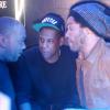 Exclusif - Timbaland, Jay Z et Lenny Kravitz en pleine discussion au Club 79. Paris, le 18 octobre 2013.